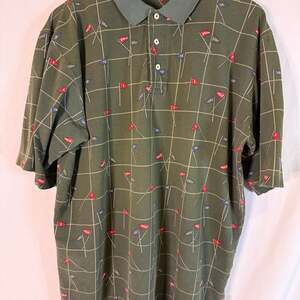 Polo Ralph Lauren Golf Cross Flag XL All Over Print Made in USA Vintage